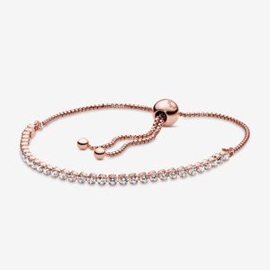 Pandora Rose Gold Sparkling Slider Tennis Bracelet